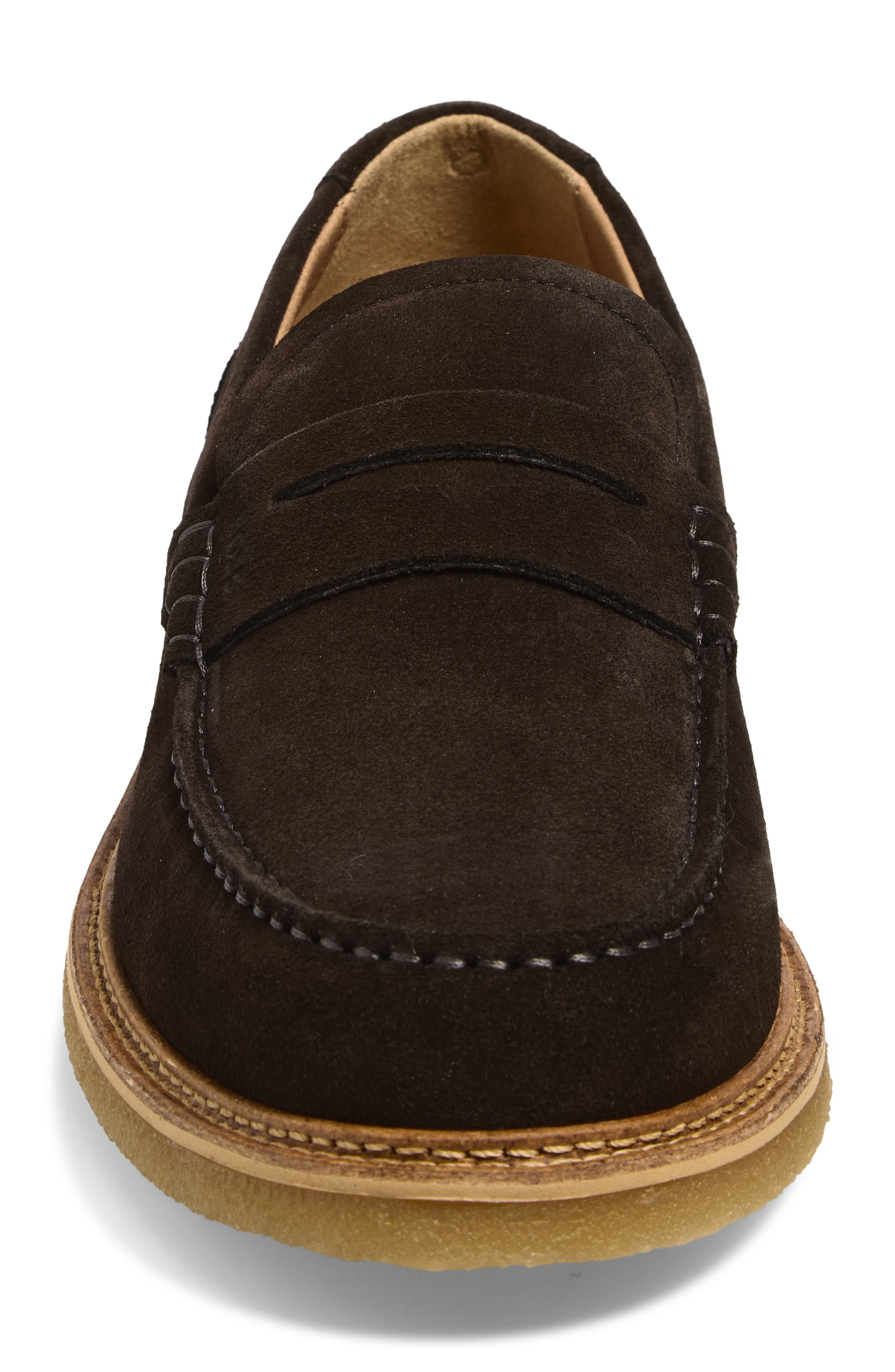BOSS Kope Moc Toe Penny Loafer, Alternate, color, Dark Brown