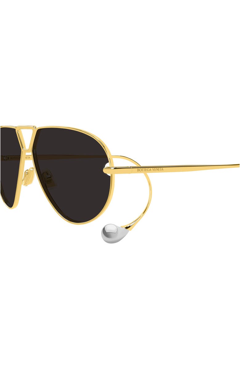 Bottega Veneta 64mm Aviator Sunglasses, Alternate, color, Gold