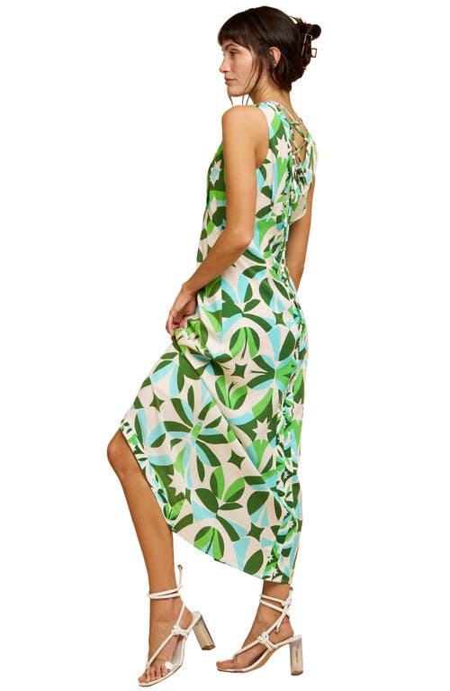 Shop Ciebon Coralie Print Sleeveless Maxi Dress
