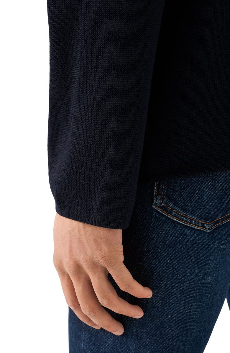 Eton Merino Wool Milano Knit Overshirt, Alternate, color, Navy