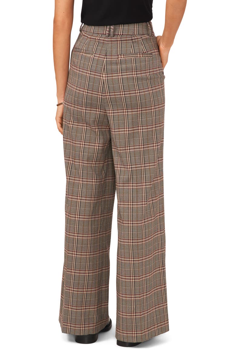 1.STATE Plaid High Waist Wide Leg Pants, Alternate, color, 