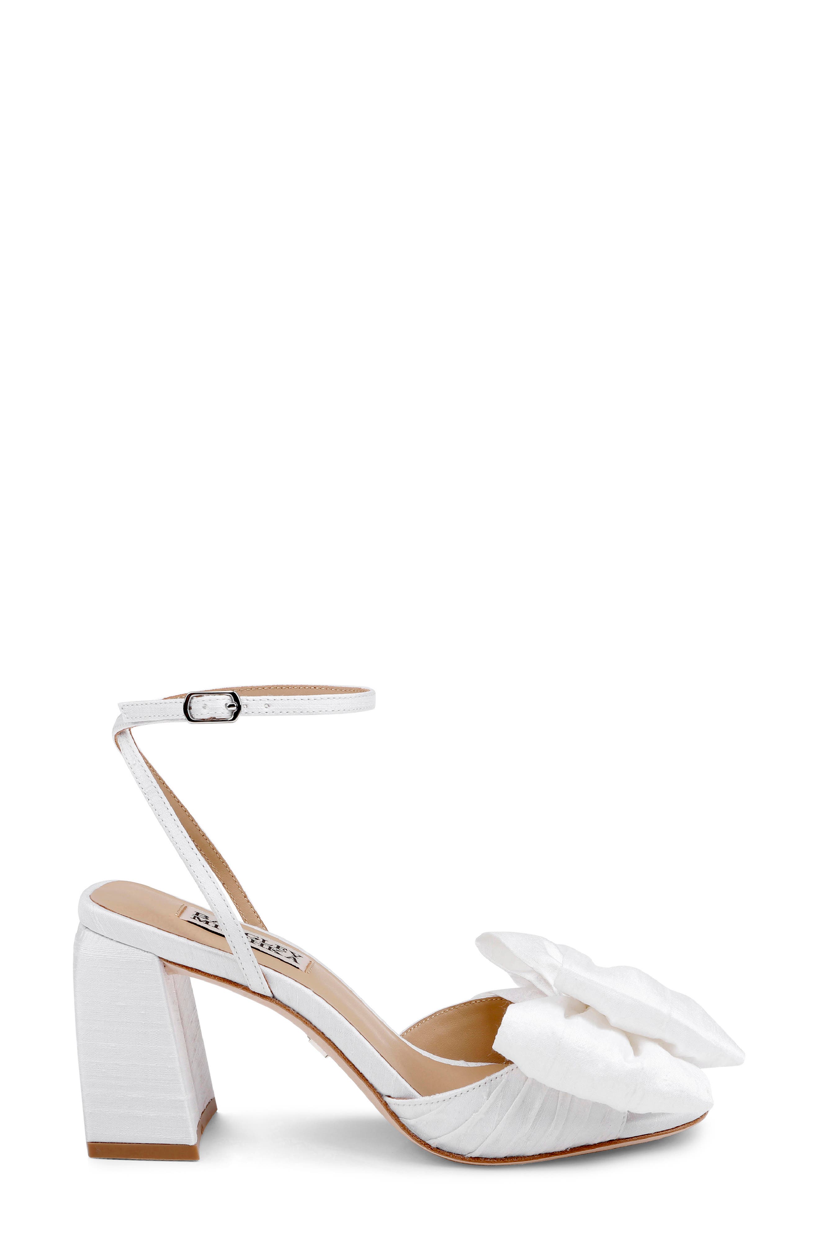 BADGLEY MISCHKA Olani Platform Ankle Strap Sandal, Alternate, color, White Silk