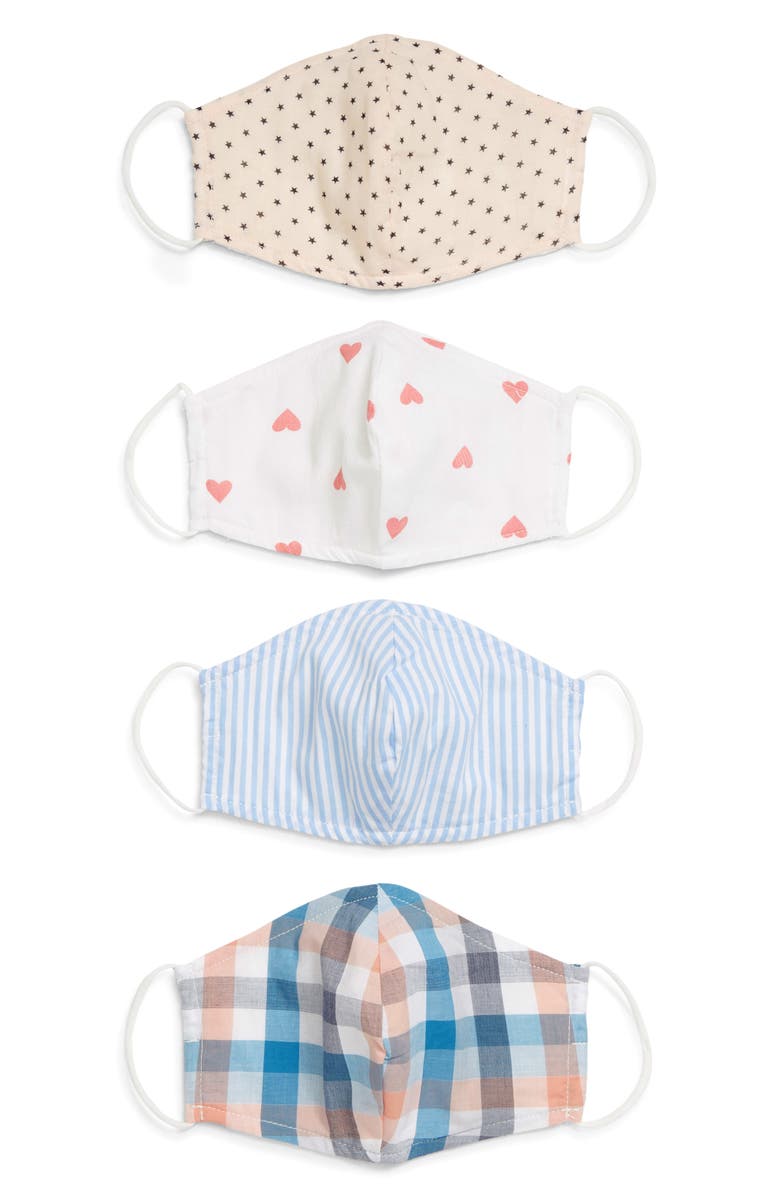Nordstrom Assorted 4-Pack Kids' Face Masks, Main, color, 