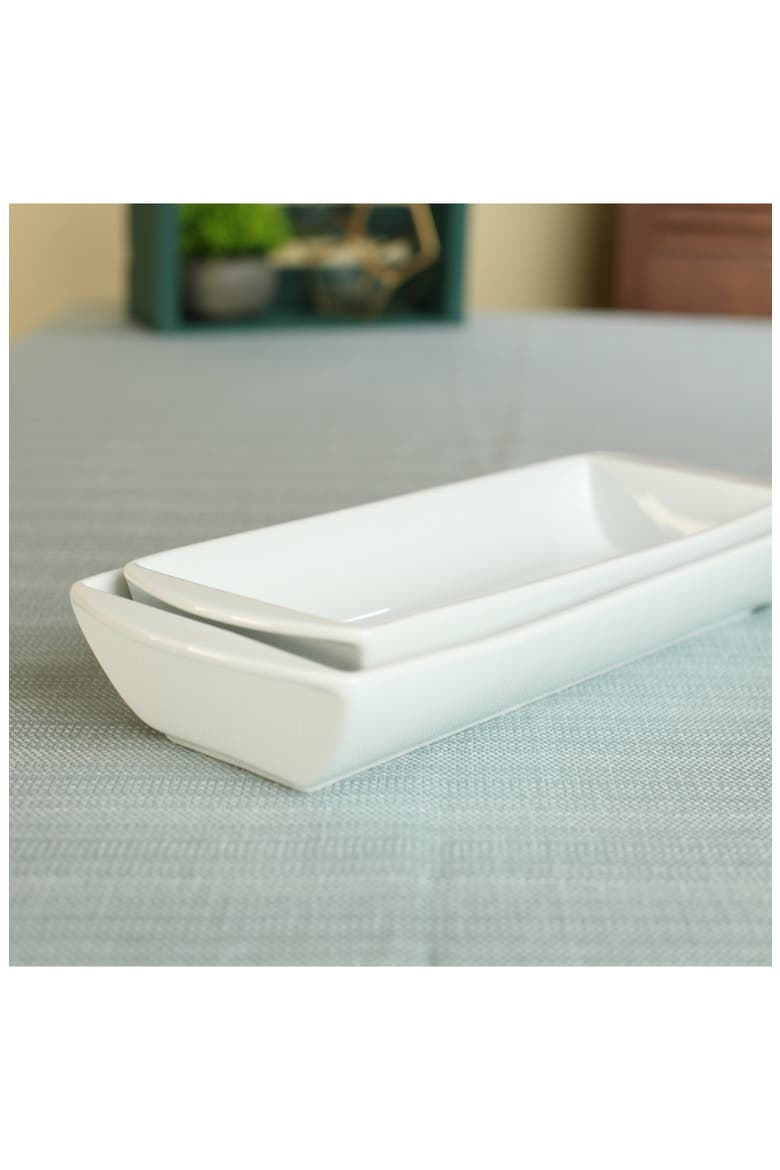 Amar Set of 2 Serving Bowl Set, Alternate, color, WHITE