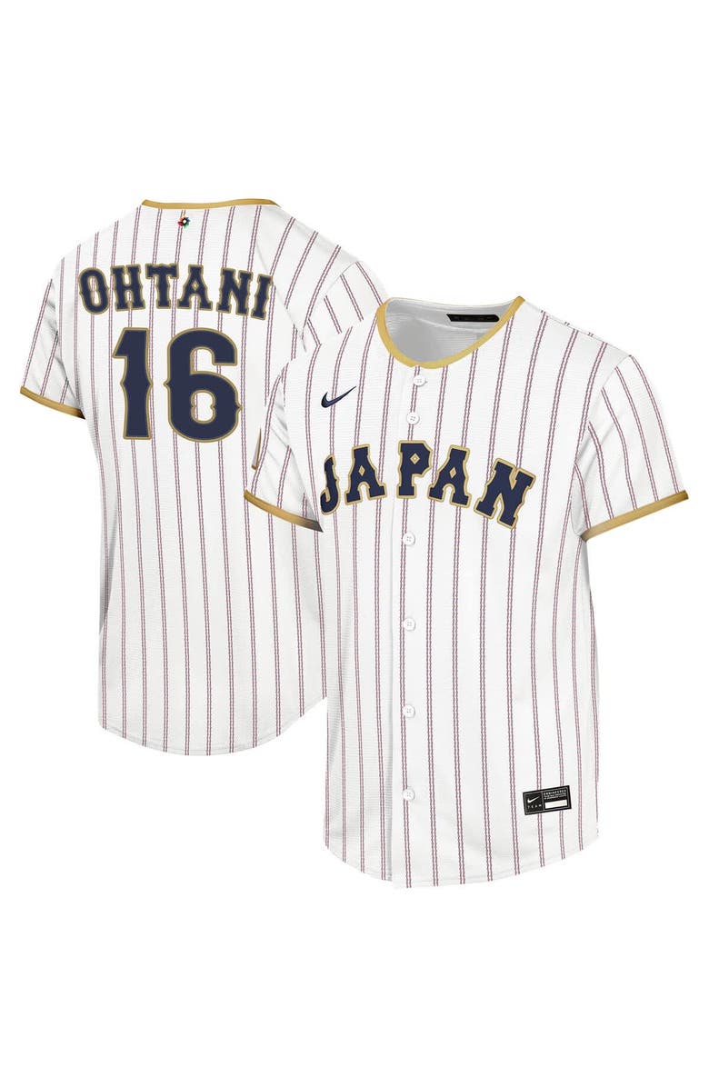 Nike Youth Nike Shohei Ohtani White Japan Baseball 2026 World Baseball Classic Home Replica Jersey, Main, color, White