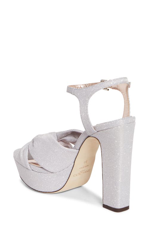 Jimmy Choo Heloise Shimmer Platform Sandal In Macaron
