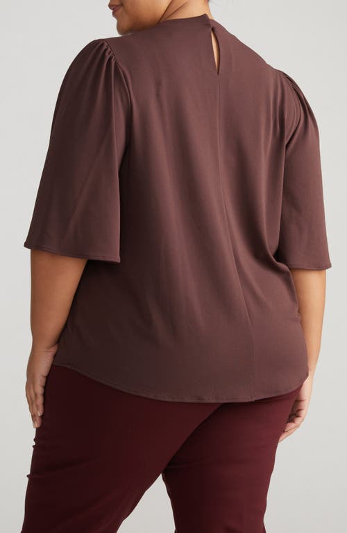 UNIVERSAL STANDARD UNIVERSAL STANDARD FLUTTER SLEEVE CREPE JERSEY TOP