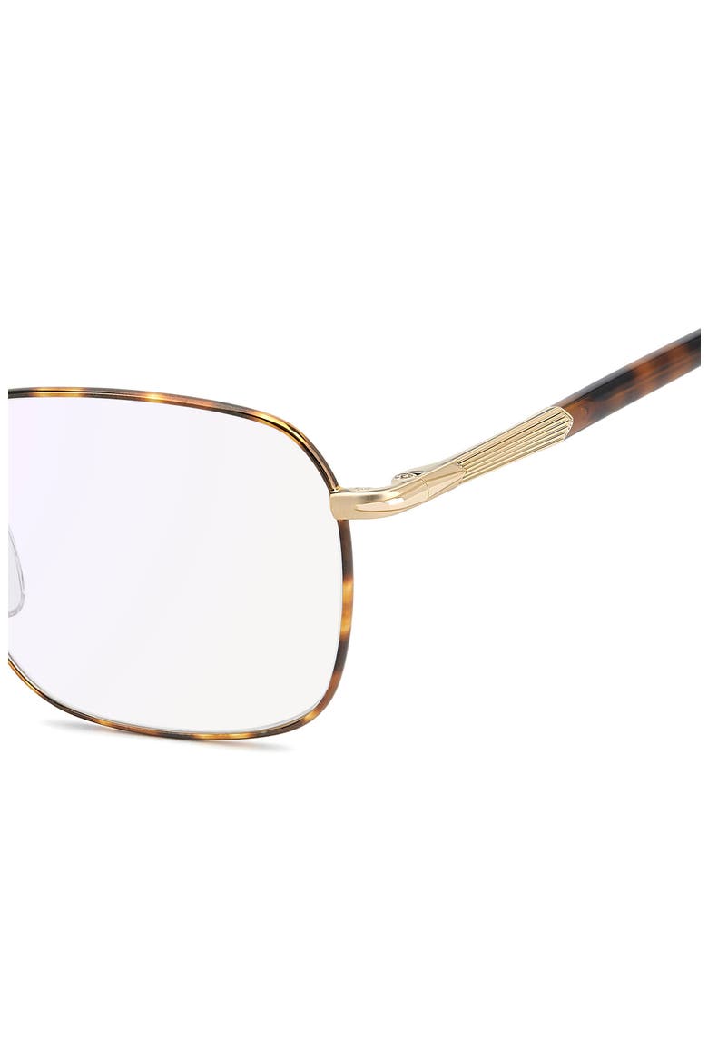 52mm Square Optical Glasses, Alternate, color, GOLD HAVANA/ BLUE