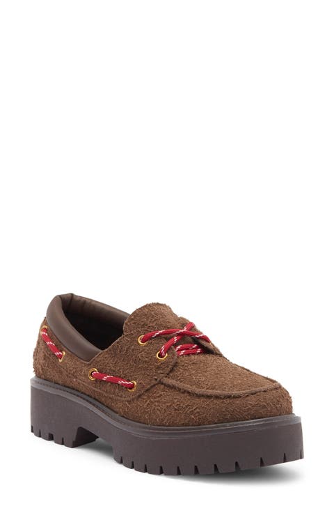 Crushed-T Platform Loafer (Women)