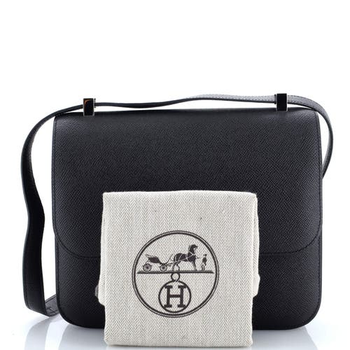 Pre-owned Hermes  Hermes Constance Bag Epsom 23 In Black