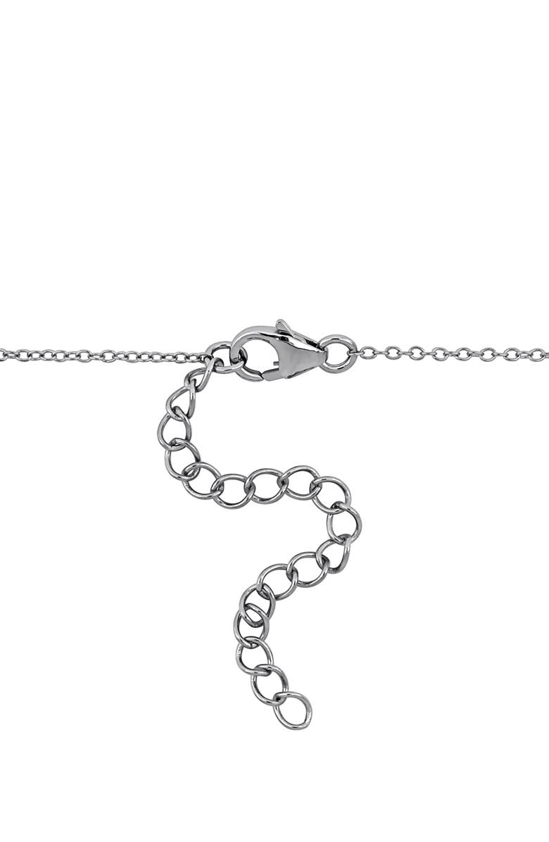 DELMAR Blue Topaz & Lab Created White Sapphire Evil Eye Pendant Necklace, Alternate, color, Blue