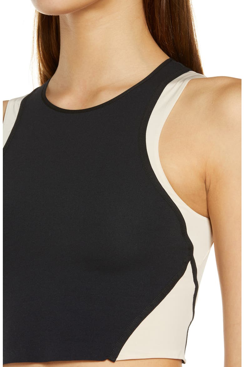 Dri-FIT Yoga Luxe Crop Tank, Alternate, color, BLACK/ SANDDRIFT