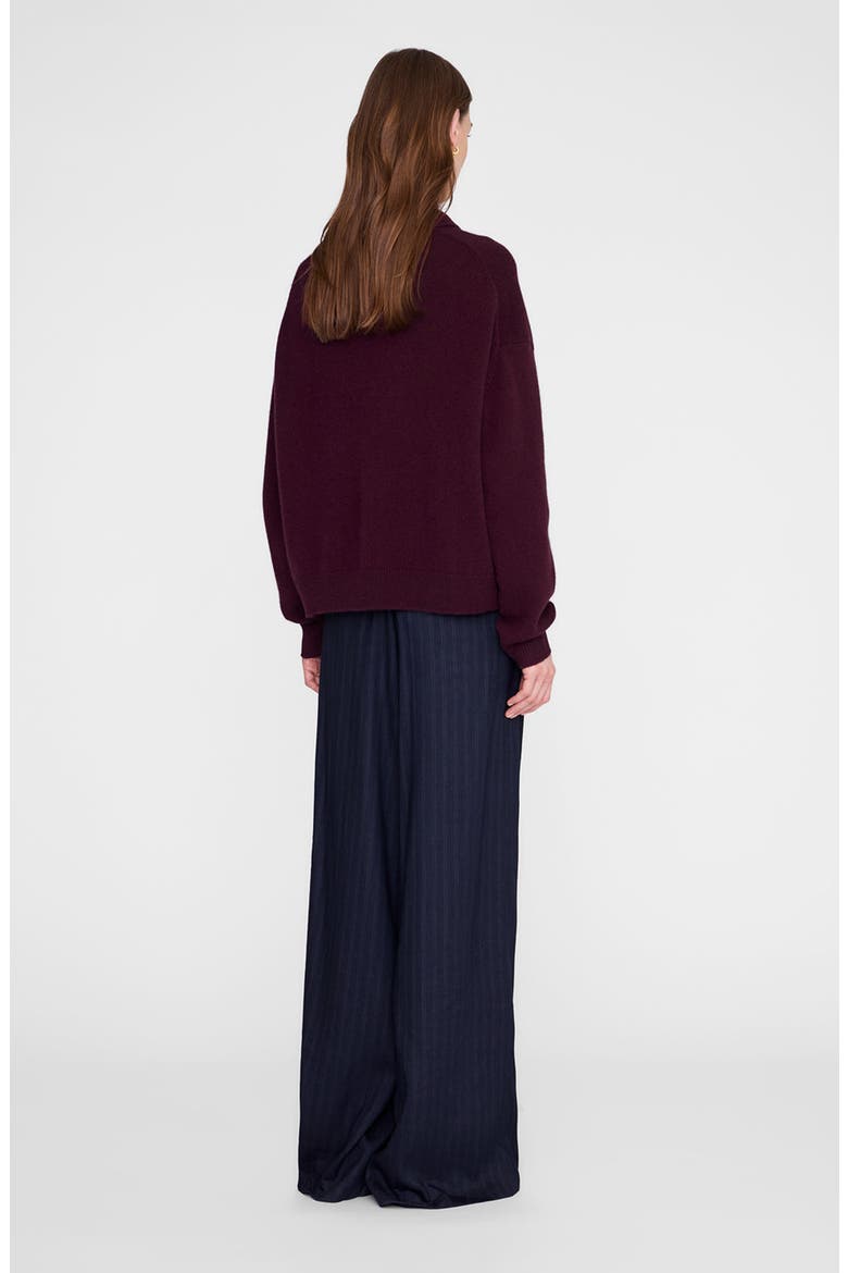 Lee Cashmere Polo Sweater, Alternate, color, Fig