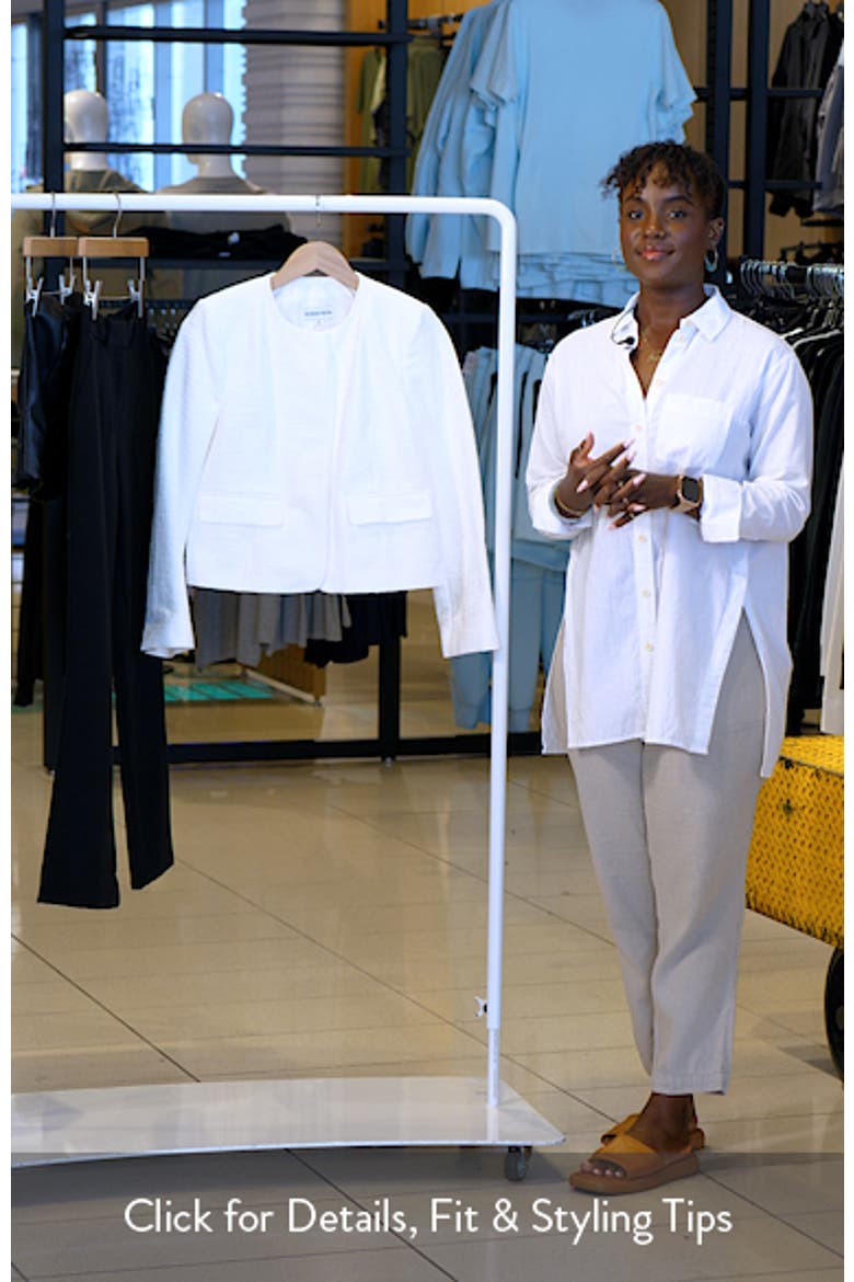 Textured Collarless Jacket video