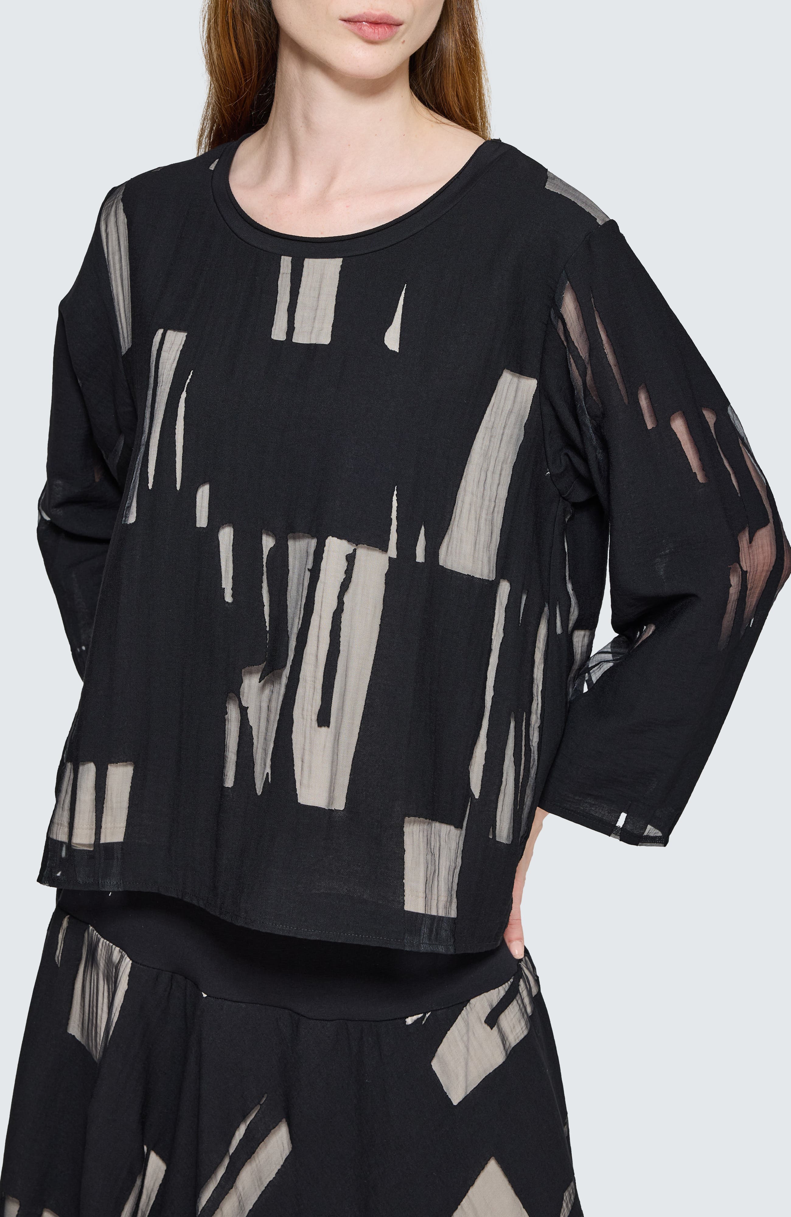 Selindra Sheer Jacquard Blouse - image 3