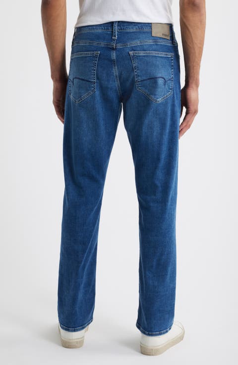 Matt Relaxed Straight Fit Jeans (Dark Brushed Feather Blue) (Regular, Big & Tall)