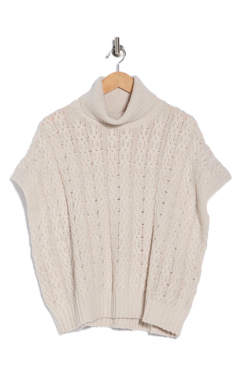 Splendid Sleeveless Turtleneck Sweater, Alternate, color, Oat