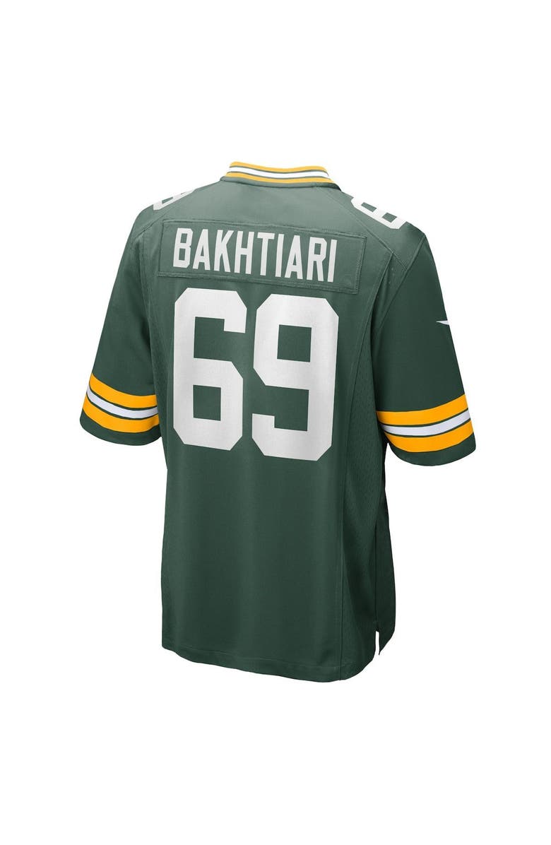 Nike Men's Nike David Bakhtiari Green Green Bay Packers Game Team Jersey, Alternate, color, 