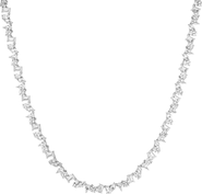 Aurate New York Lab Grown Sapphire Mixed Shape Tennis Necklace