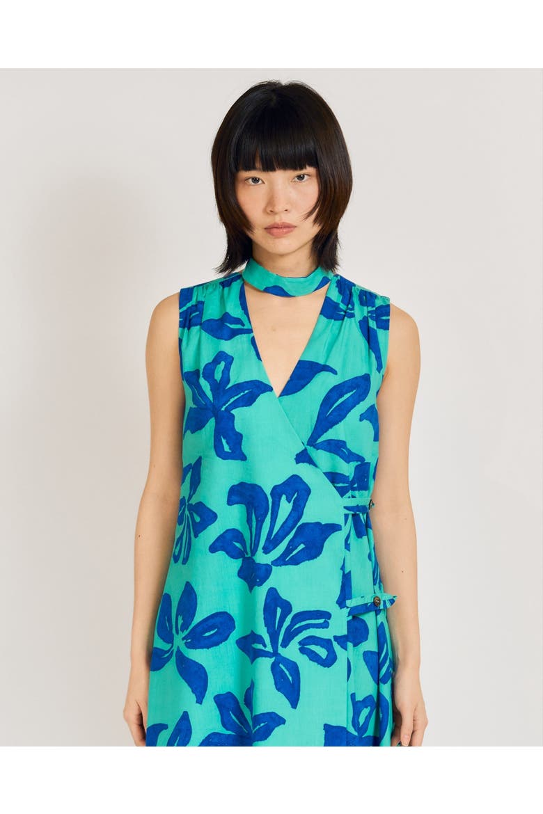 "Tropical Bliss" Maxi Vacation Dress, Alternate, color, Blue