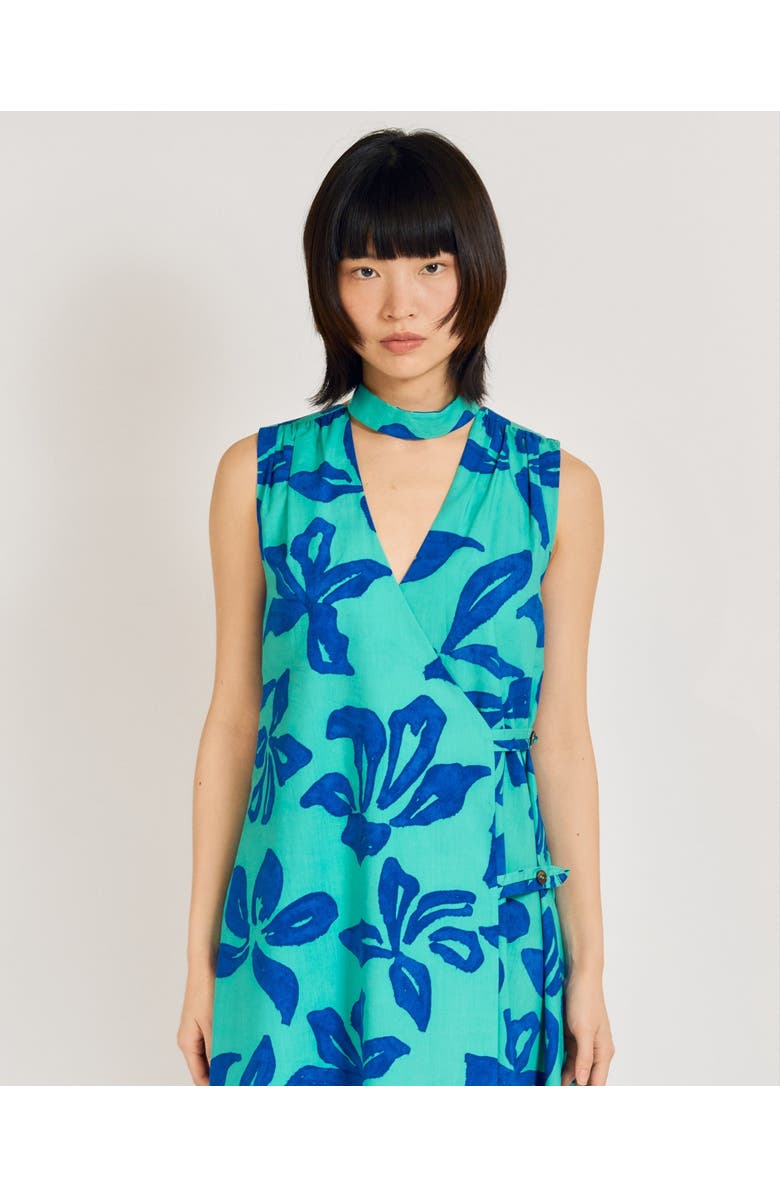 Lost Pattern NYC "Tropical Bliss" Maxi Vacation Dress, Alternate, color, Blue