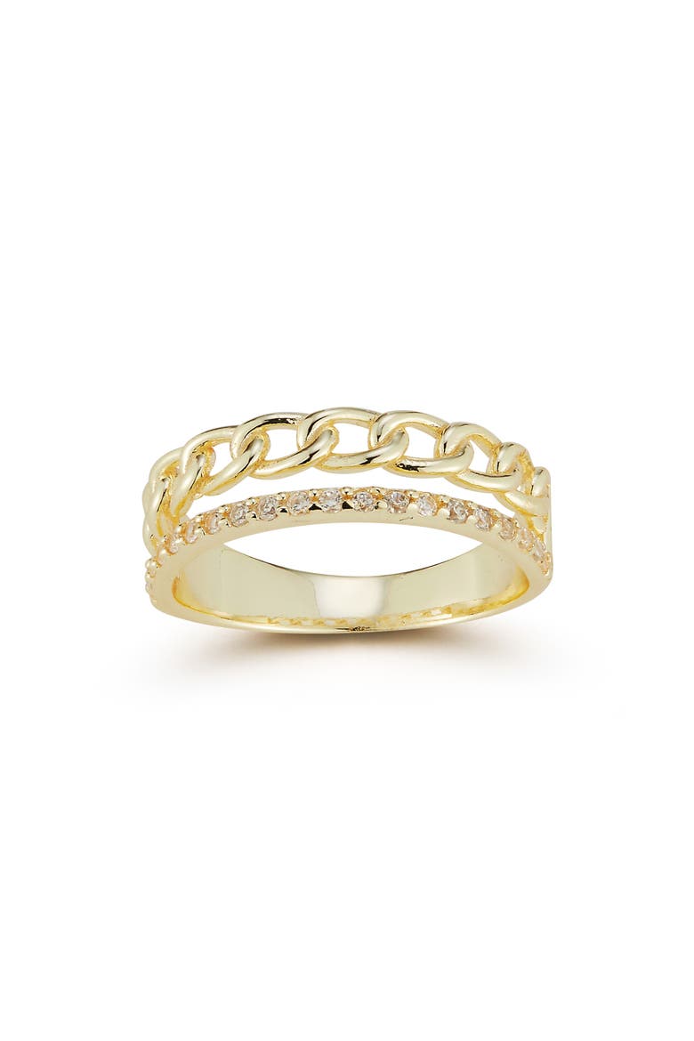 Link Band Ring, Main, color, GOLD