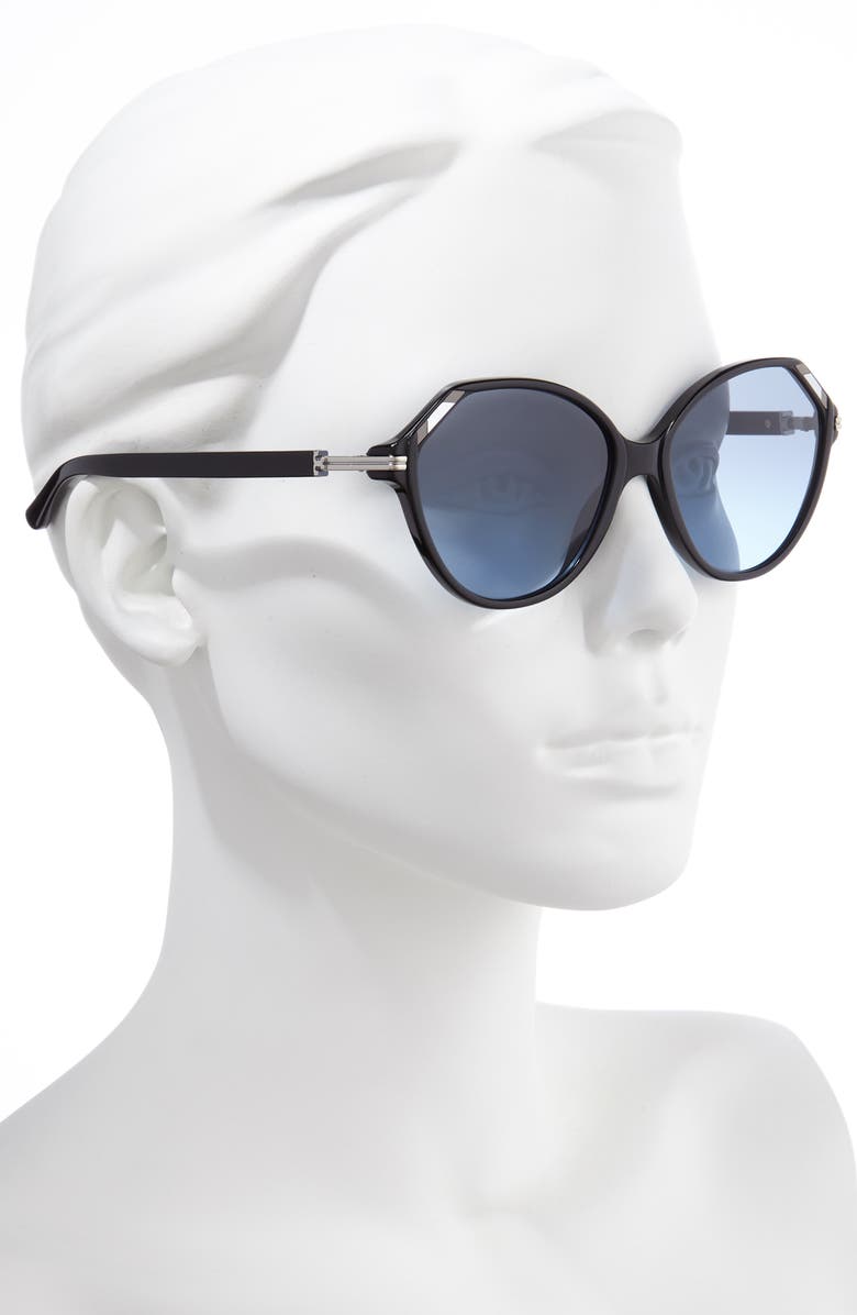 Tory Burch 57mm Cat Eye Sunglasses, Alternate, color, 