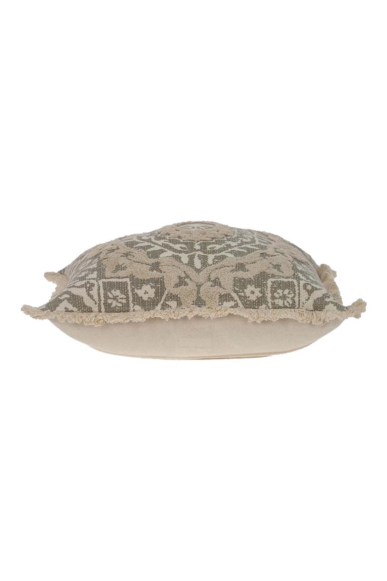 Abu Cotton Throw Pillow, Alternate, color, BEIGE