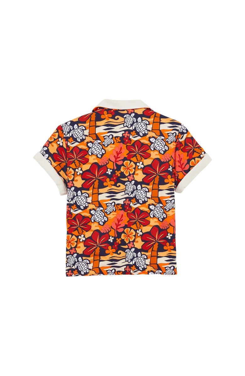 Vilebrequin Kids' Monoi Turtle Terry Reversable Swim Shirt, Alternate, color,