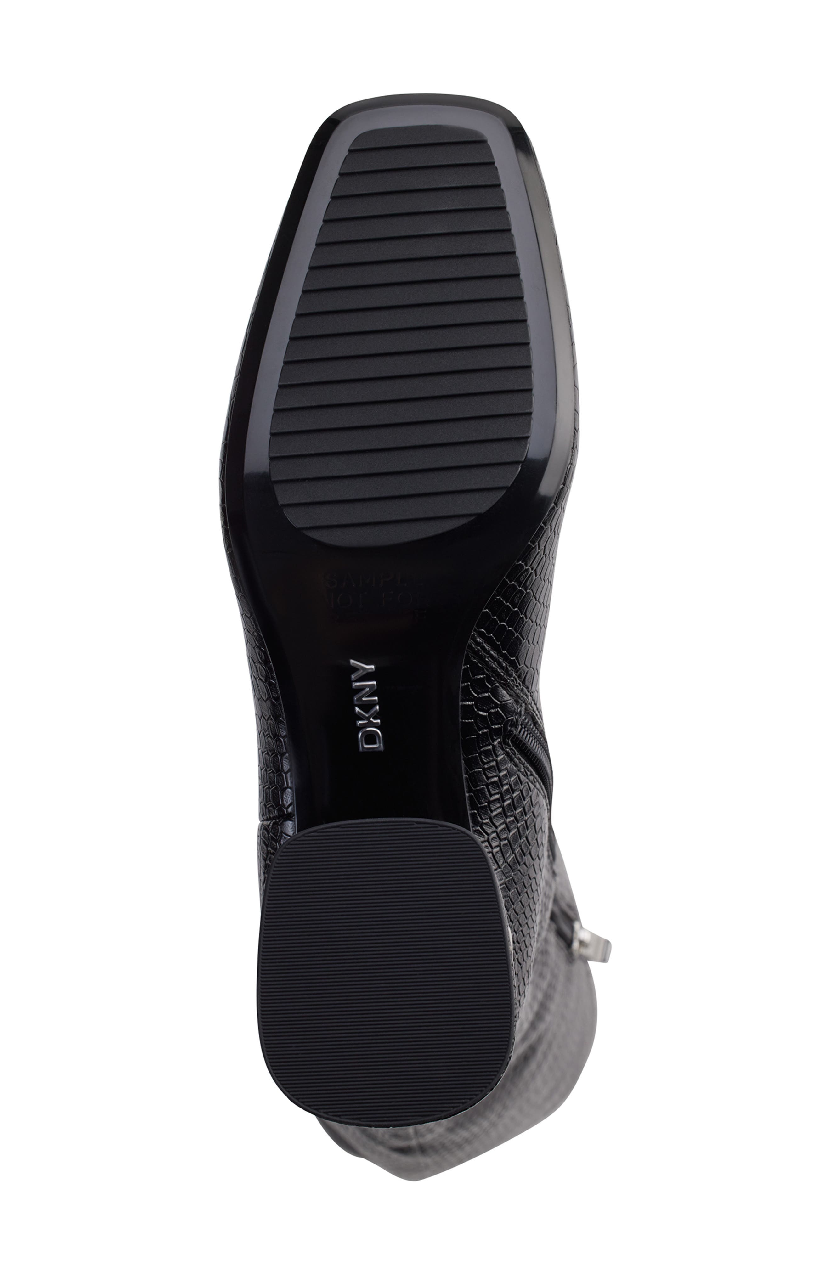 DKNY Cana Knee High Block Heel Boot, Alternate, color, Black