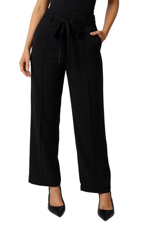 Averie Tie Waist Straight Leg Pants