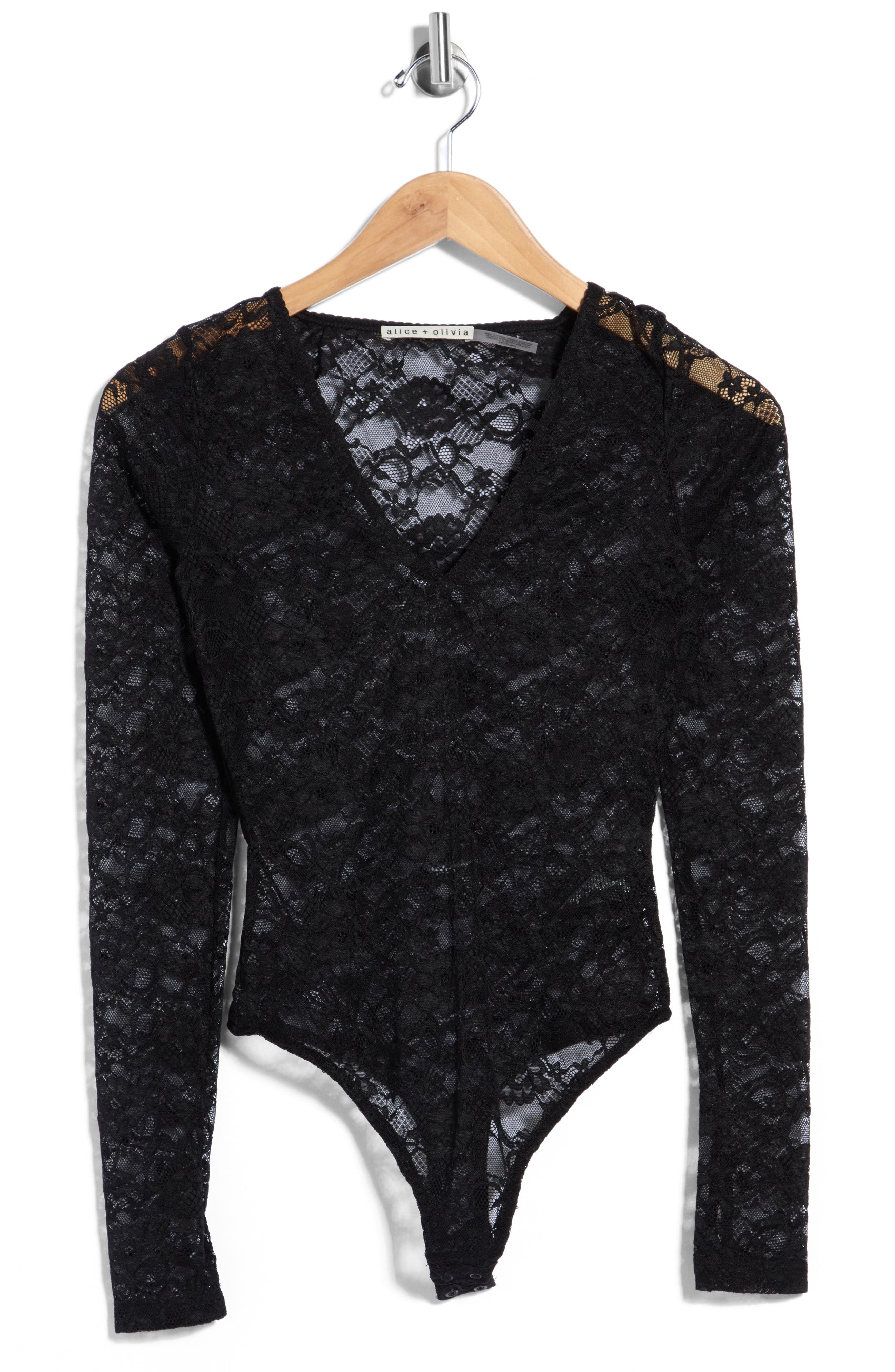 Teagan Lace V-Neck Long Sleeve Bodysuit