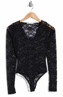 Teagan Lace V-Neck Long Sleeve Bodysuit