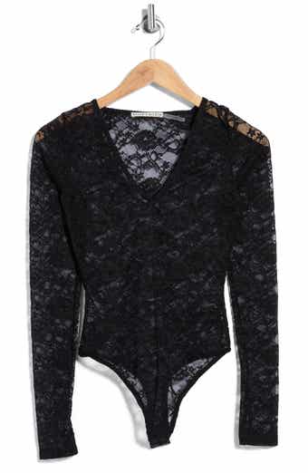 Teagan Lace V-Neck Long Sleeve Bodysuit