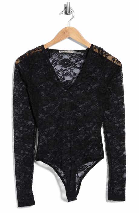 Teagan Lace V-Neck Long Sleeve Bodysuit