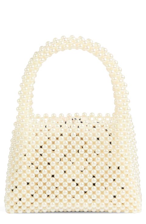 Mini Faux Pearl Tote
