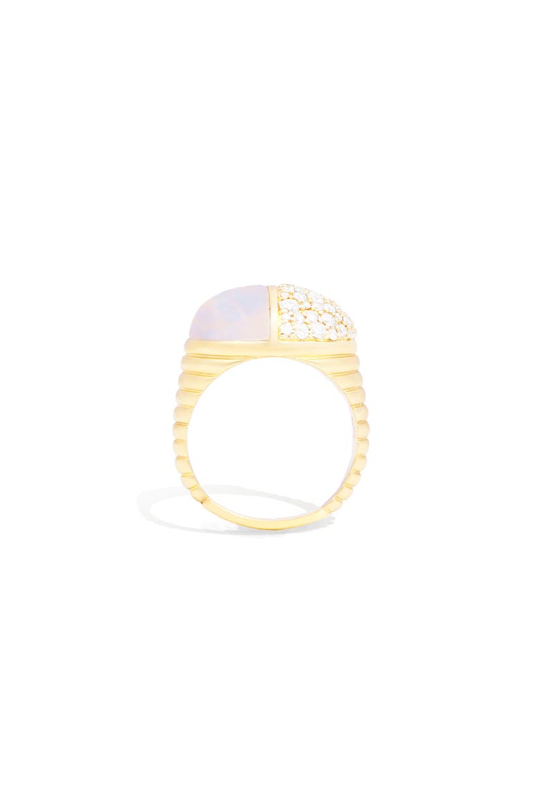 Found Cap Cocktail Ring, Alternate, color, Rainbow Moonstone