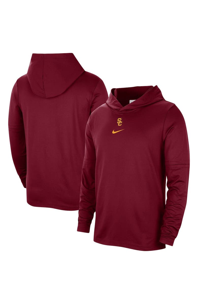 Nike Men's Nike Cardinal USC Trojans Player Hoodie Long Sleeve Performance Top, Alternate, color,