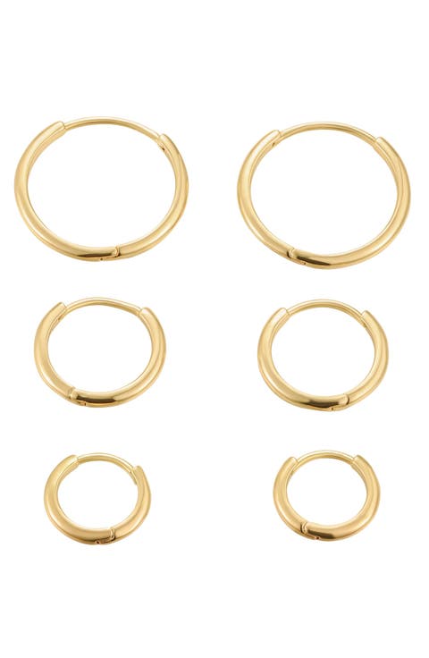 Vega Set of 3 Hoop Earrings