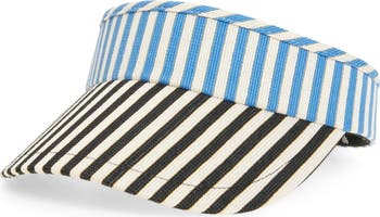 Lele Sadoughi Stripe Bow Tie Visor | Nordstrom display picture 1