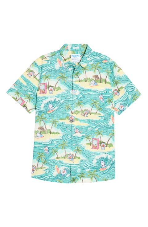 Aloha Doraemon Button-Down Shirt