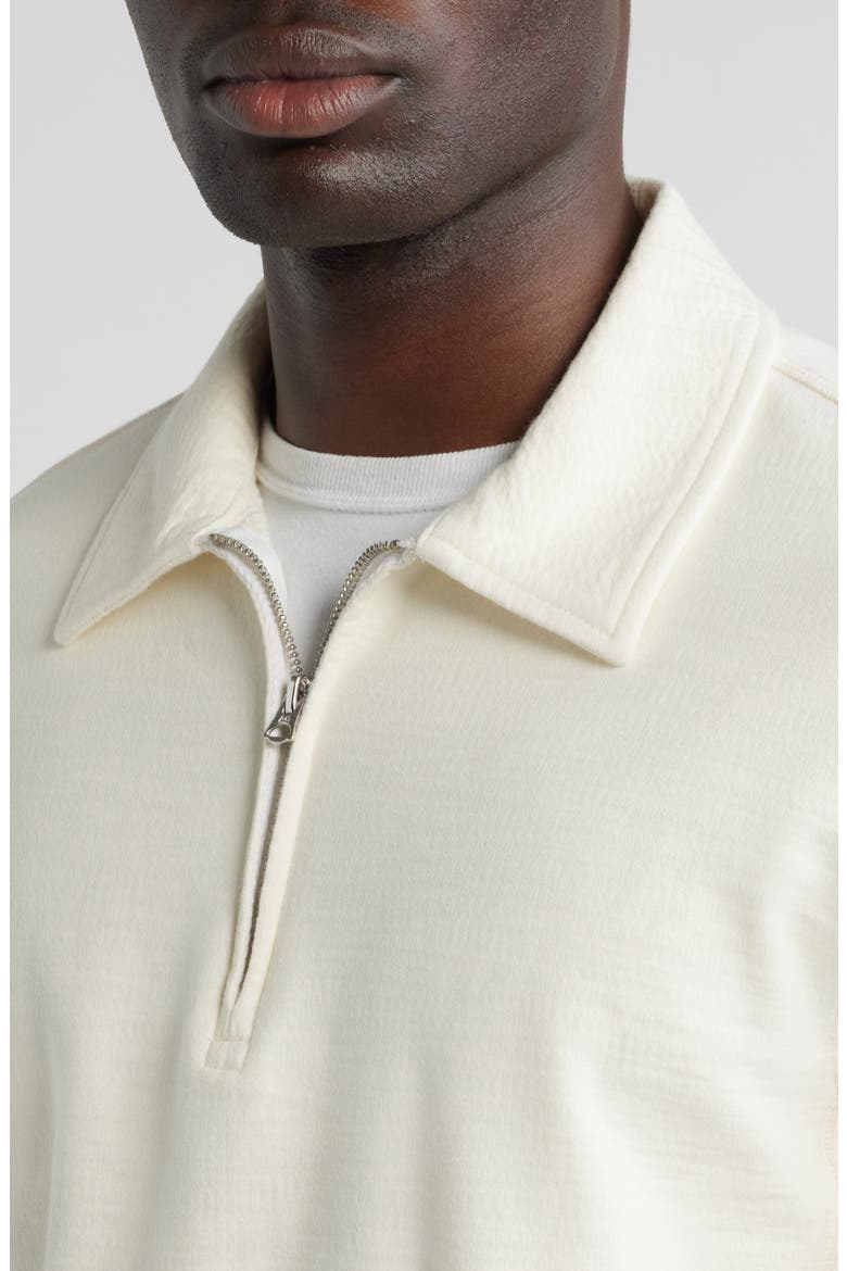 Ethan Quarter Zip Sweatshirt, Alternate, color, IVORY DUST