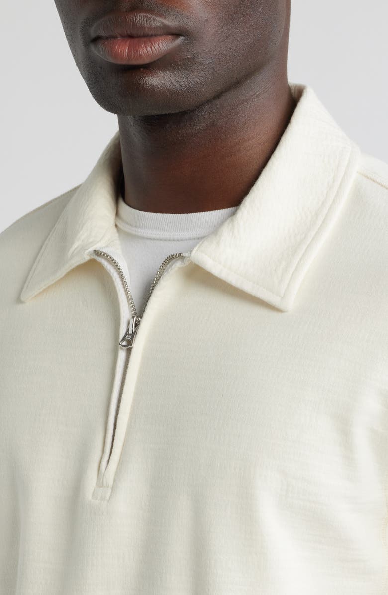 AG Ethan Quarter Zip Sweatshirt, Alternate, color, Ivory Dust