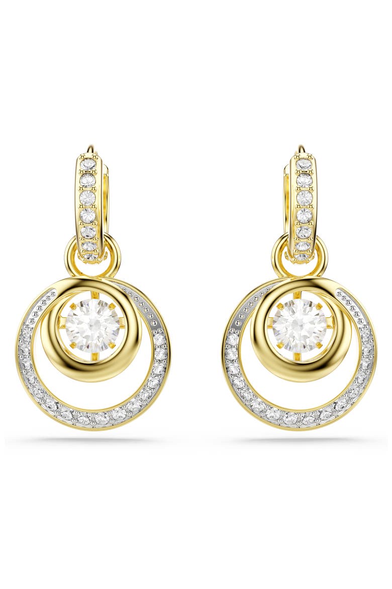 Hyperbola Drop Earrings, Alternate, color, GOLD/ WHITE