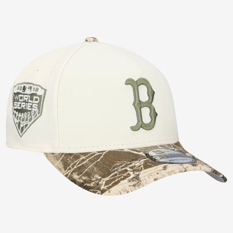 Men's New Era Khaki/Realtree Camo Boston Red Sox 9FORTY A-Frame Adjustable Hat