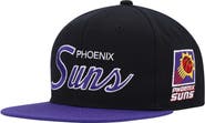 Mitchell & Ness Men's Mitchell & Ness Black Phoenix Suns Hardwood Classics MVP Team Script 2.0 Snapback Hat