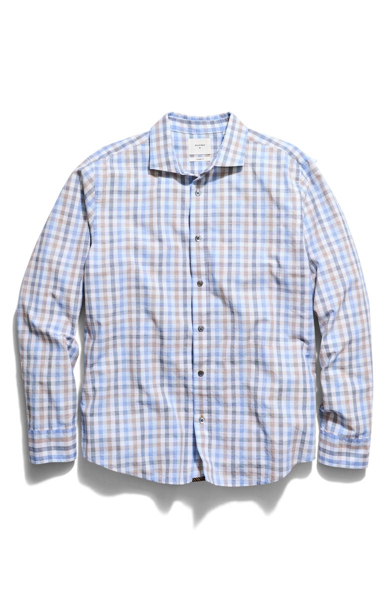 Billy Reid Hutcheson Tattersall Plaid Button-Up Shirt, Main, color, Blue Multi