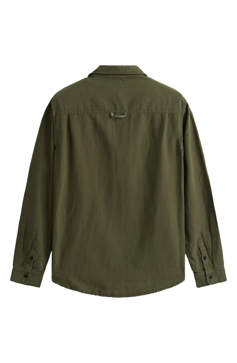 Alpha Industries Linen & Cotton Button-Up Utility Shirt, Alternate, color,