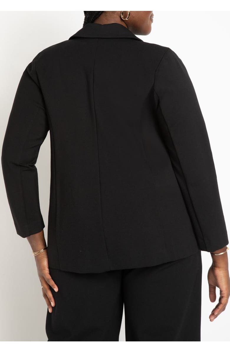 ELOQUII The Ultimate Stretch Long One Button Blazer, Alternate, color, Maritime Blue