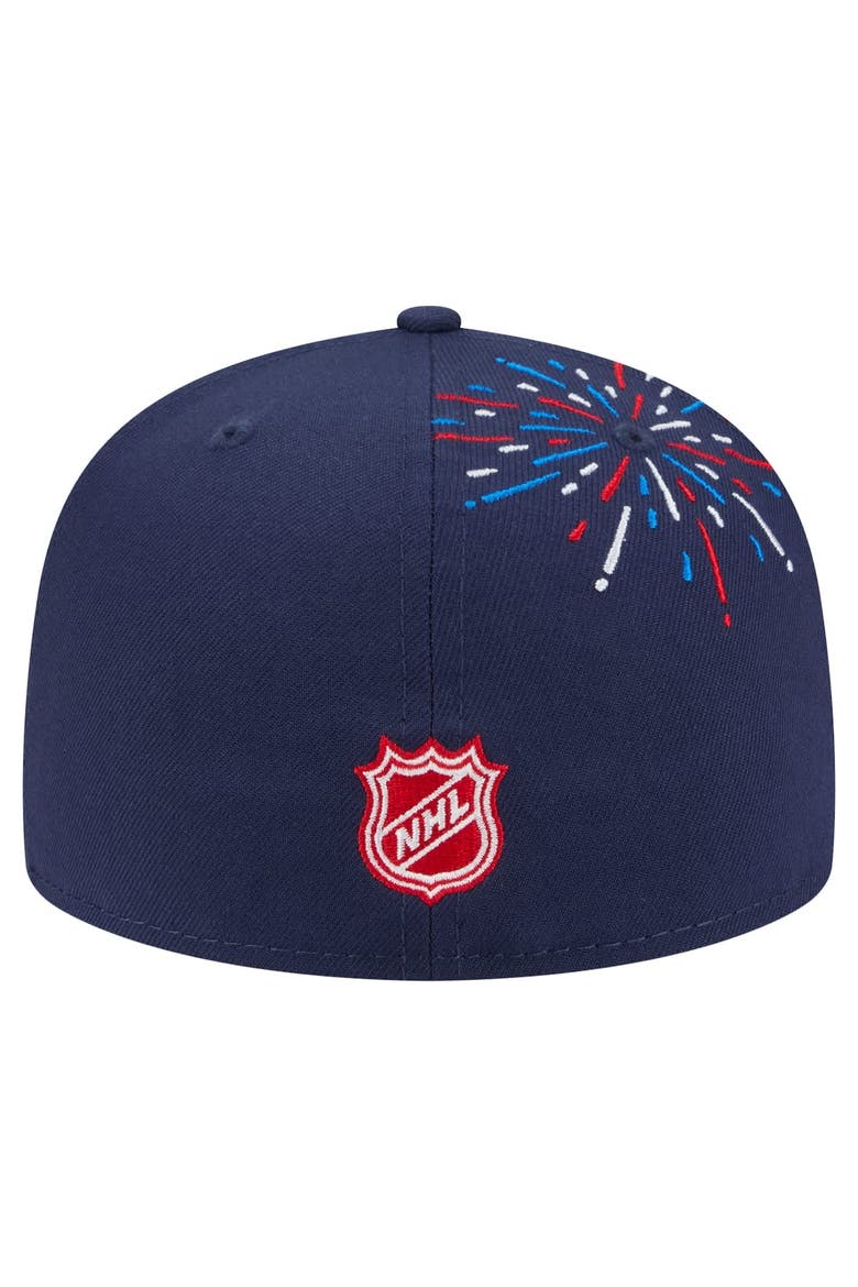 Men's New Era  Navy Washington Capitals Americana Fireworks 59FIFTY Fitted Hat, Alternate, color, Navy